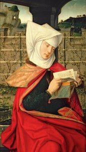 Emerency, the mother of St. Anne, panel from the extreme left-hand side of a polyptych of the Genealogy of the Virgin by Jan II Provost